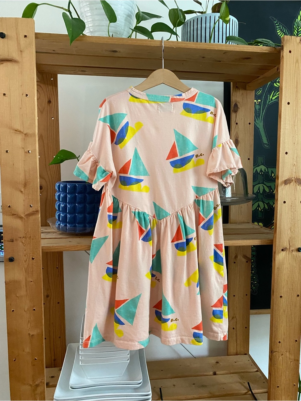Bobo Choses Multicolor Sailboat Ruffle Dress 4t - Picture 7 of 15